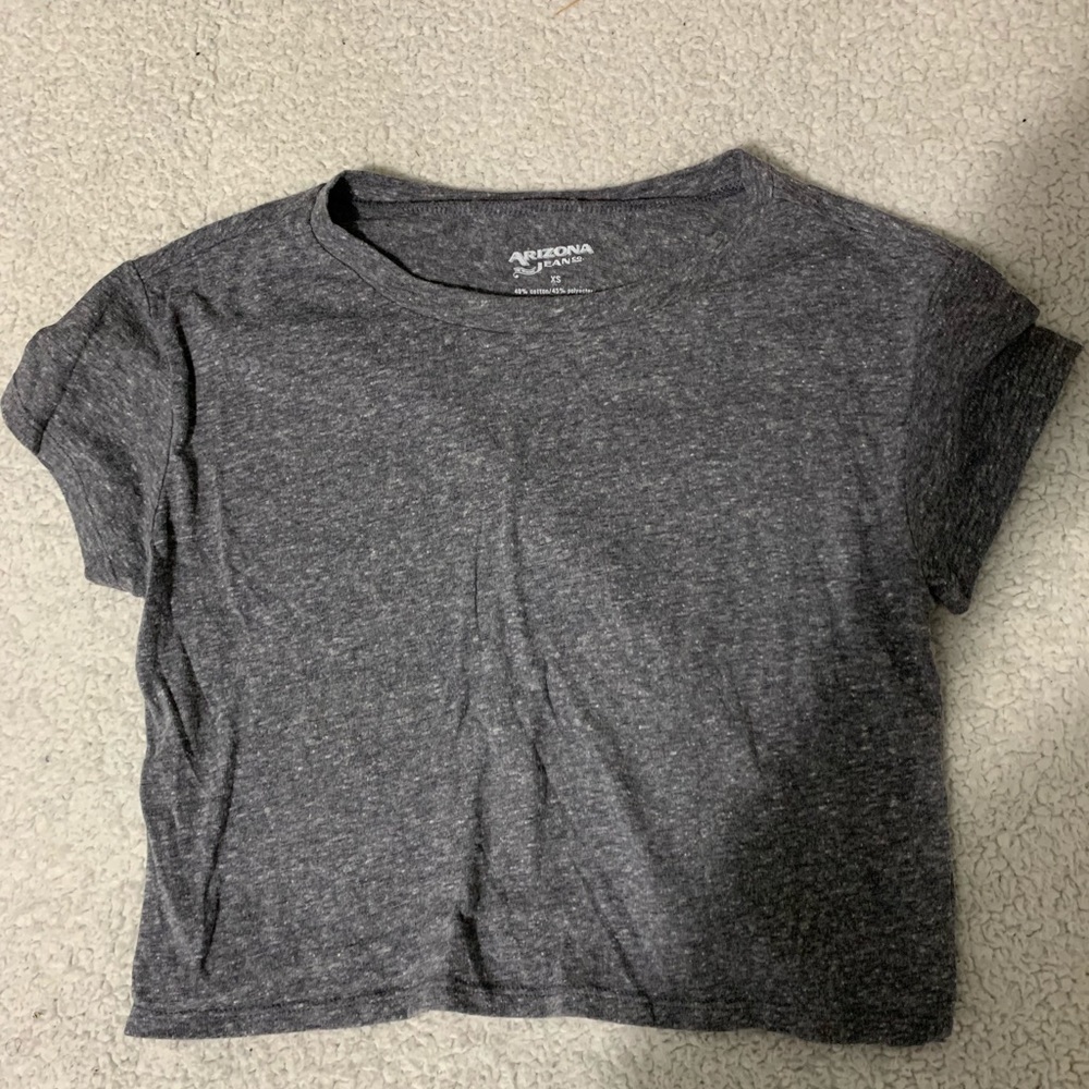 GRAY CRIP TOP
